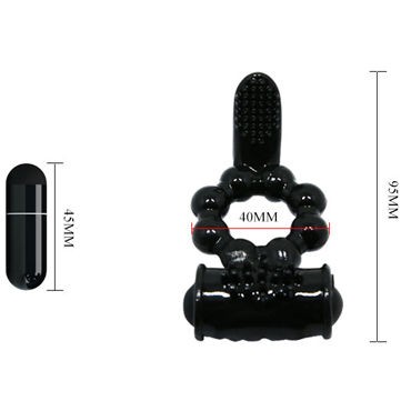 Baile Sweet Ring С Анальным Отростком, черное