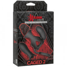 Doc Johnson Kink Silicon Cock Cage & Plug Vibrating, черный