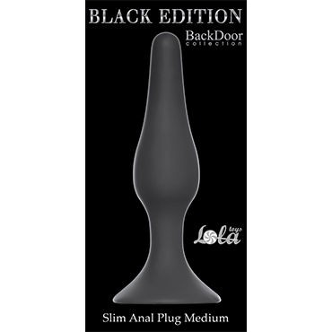 Lola Toys Back Door Slim Anal Plug Medium, черная
