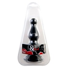 ToyFa Black&Red Анальная втулка, черная