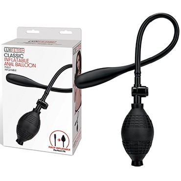 Lux Fetish Classic Inflatable Anal Balloon, черный