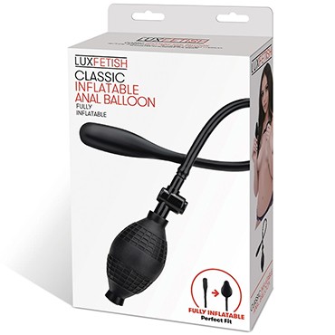 Lux Fetish Classic Inflatable Anal Balloon, черный