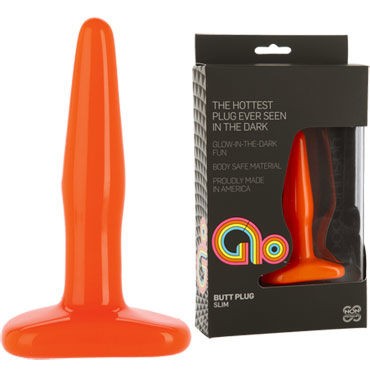 Doc Johnson GLO Slim, оранжевая