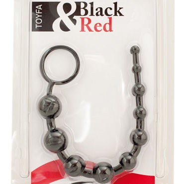 Toyfa Black&Red анальная цепочка, черная