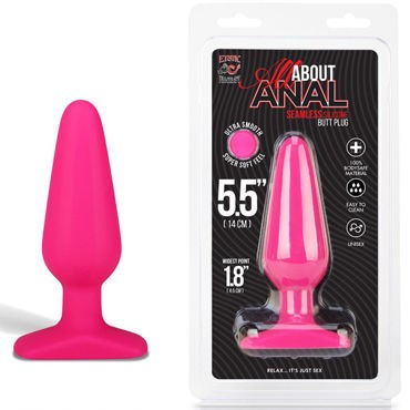 Erotic Fantasy All About Anal Butt Plug, розовый, 12 см