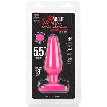 Erotic Fantasy All About Anal Butt Plug, розовый, 12 см