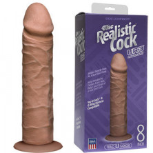 Doc Johnson Vac-U-Lock The Realistic Cock Without Balls 22 см, коричневый