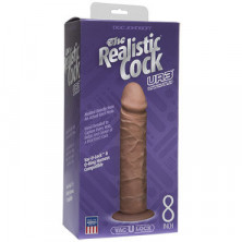 Doc Johnson Vac-U-Lock The Realistic Cock Without Balls 22 см, коричневый