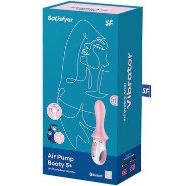 Satisfyer Air Pump Booty 5+, розовый