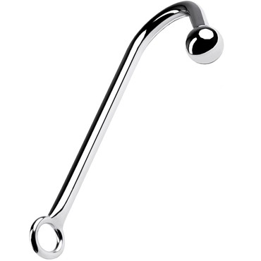 ToyFa Metal Анальный крюк с шаром 37 см, серебристый