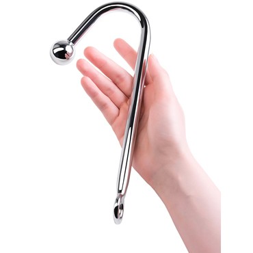 ToyFa Metal Анальный крюк с шаром 37 см, серебристый