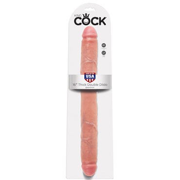 Pipedream Thick Double Dildo 41 см, телесный