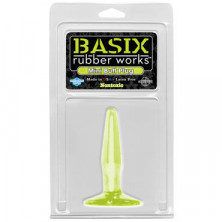 Pipedream Basix Rubber Works Mini Butt Plug, желтая