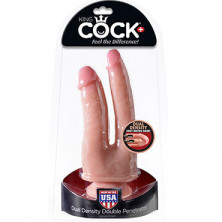 Pipedream King Cock Dual Density Double Penetrator, телесный
