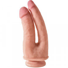 Pipedream King Cock Dual Density Double Penetrator, телесный