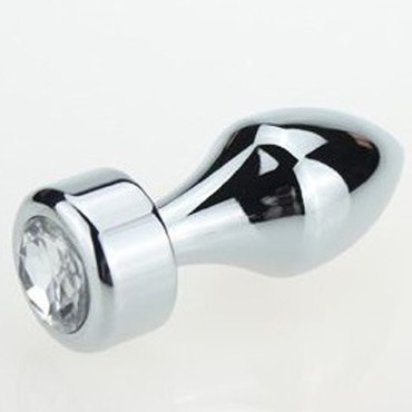 4sexdream Анальная ювелирка Пуля S, серебристый/прозрачный