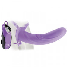 Pipedream Vibrating Hollow Strap-on 20 см, фиолетовый