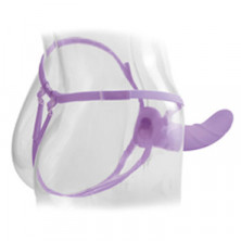 Pipedream Vibrating Hollow Strap-on 20 см, фиолетовый