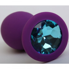 4sexdream Пробка силиконовая, фиолетовый/голубой