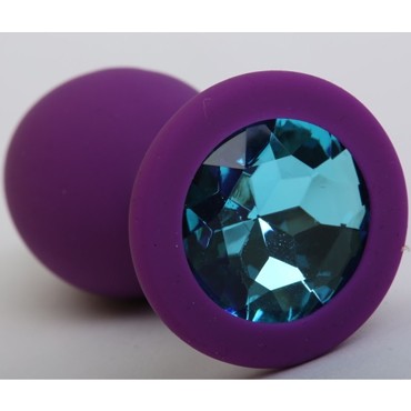 4sexdream Пробка силиконовая, фиолетовый/голубой