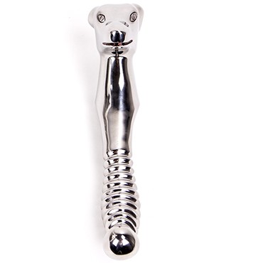O-Products Prostate Stimulator with Dogface, серебристый