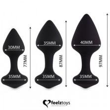 FeelzToys Bibi ButtPlug Set, черный