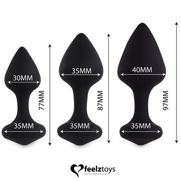 FeelzToys Bibi ButtPlug Set, черный