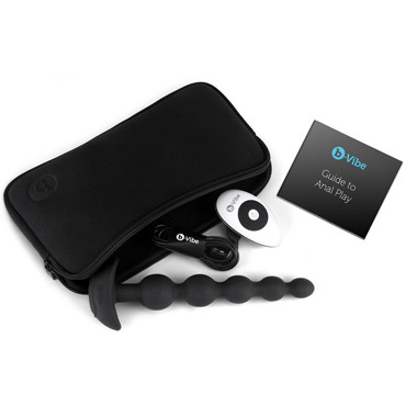 B-Vibe Cinco Anal Beads, черные