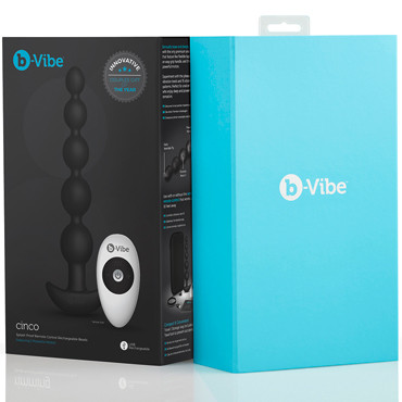 B-Vibe Cinco Anal Beads, черные