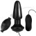 Lux Fetish 4" Inflatable Vibrating Butt Plug, черная