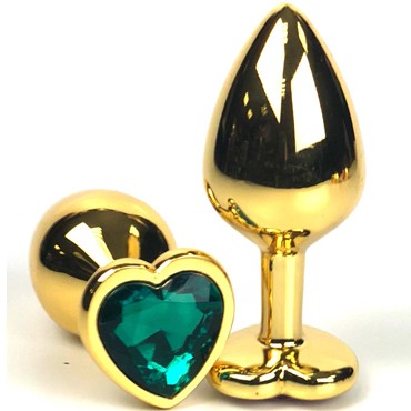 Vandersex Анальная пробка из металла M, золотой/зеленый