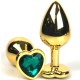 Vandersex Анальная пробка из металла M, золотой/зеленый