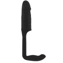 Shots Toys Sono Stretchy Penis Extension and Plug №38, черная