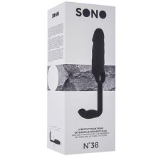 Shots Toys Sono Stretchy Penis Extension and Plug №38, черная