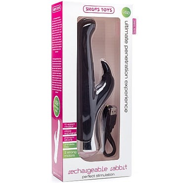 Shots Toys Rechargeable Rabbit, черный
