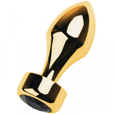 Toyfa Metal Анальная втулка с кристаллом, золотой/черный