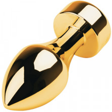 Toyfa Metal Анальная втулка с кристаллом, золотой/черный