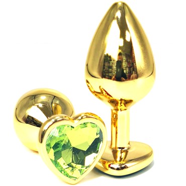 Vandersex Анальная пробка из металла S, золотой/светло-зеленый