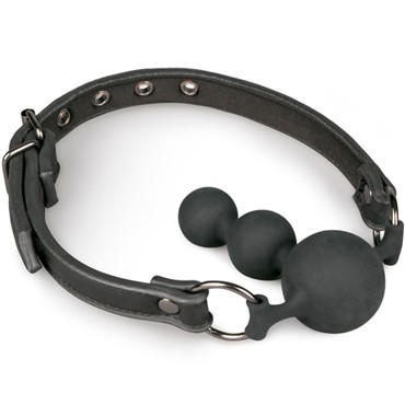 Easytoys Ball Gag With Silicone Beads, черный