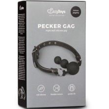 Easytoys Ball Gag With Silicone Beads, черный