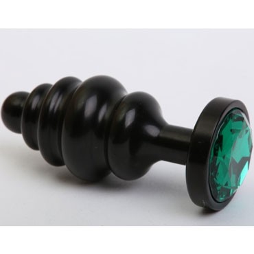 4sexdream Анальная ювелирка Фигурная M, черный/зеленый