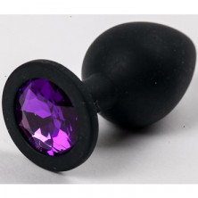4sexdream Пробка силиконовая, черный/фиолетовый
