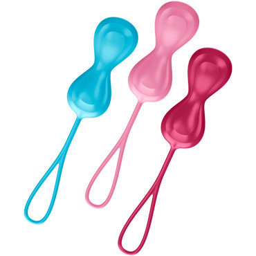 Satisfyer Power Balls, голубой/красный/розовый