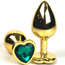 Vandersex Анальная пробка из металла S, золотой/зеленый