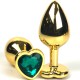 Vandersex Анальная пробка из металла S, золотой/зеленый