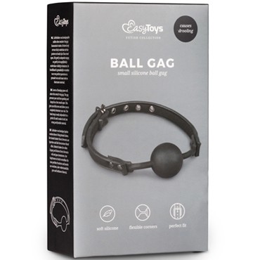 Easytoys Ball Gag With Small Silicone Ball, черный