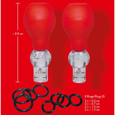 Bad Kitty Nipple Pump, красный