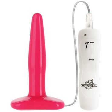 Doc Johnson GLO Vibrating Slim, розовая