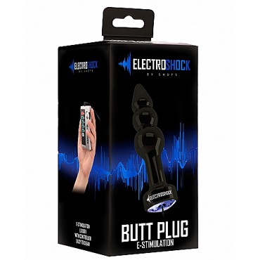 Shots Ribbed Butt Plug, тёмно-серый