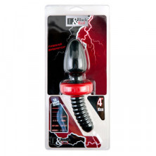 ToyFa Black&Red Анальная вибровтулка, черная